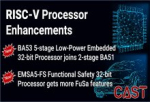 CAST Enhances RISC-V Processor Line for Low-Power and Functional Safety Applications