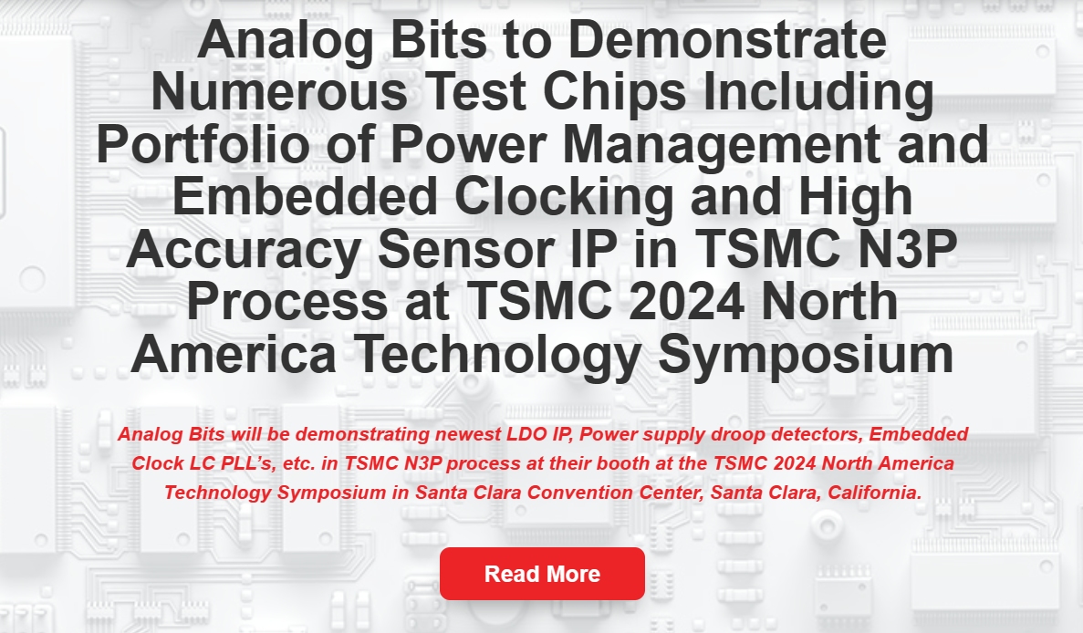 Analog Bits to Demonstrate Numerous Test Chips Including Portfolio of